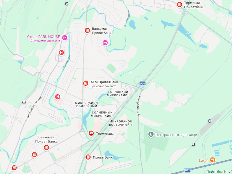 Адреса банкоматов Приватбанка