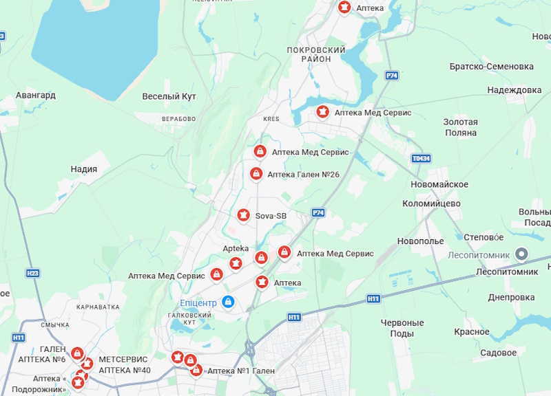 Цілодобові аптеки Кривий Ріг