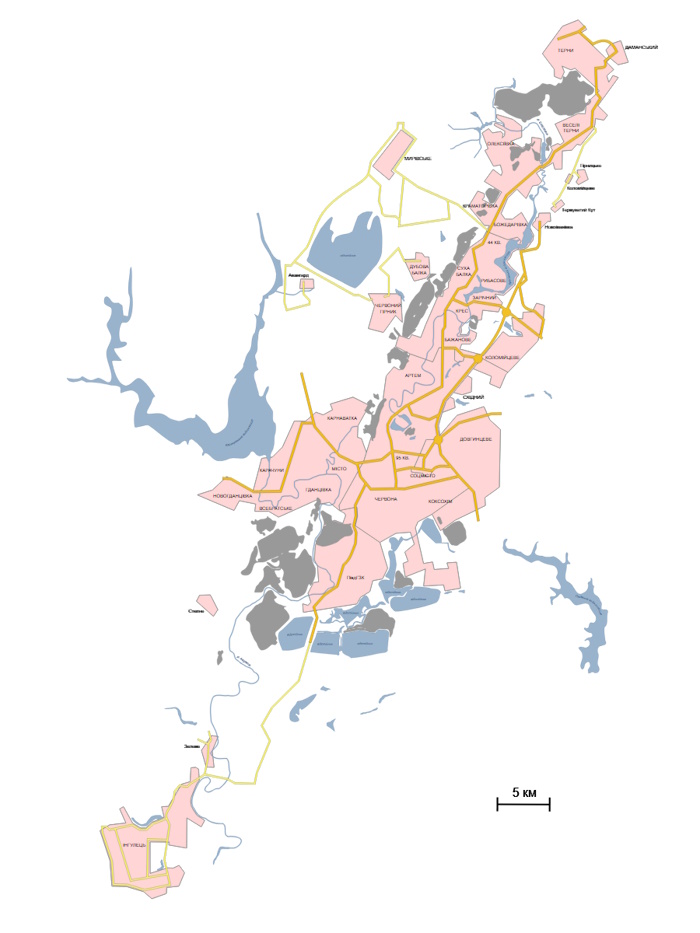 Кривой Рог на карте