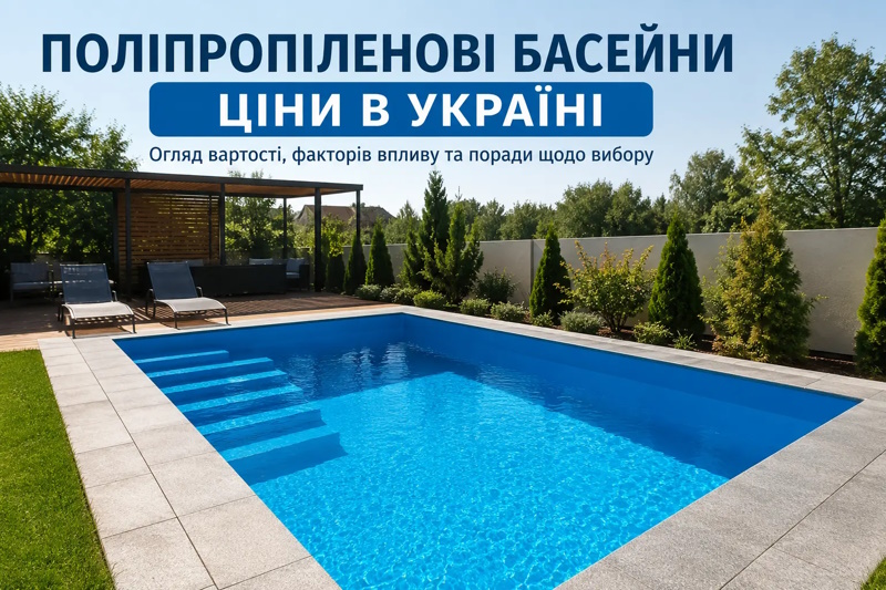Поліпропіленові басейни: ціни в Україні у 2026 році та від чого залежить вартість