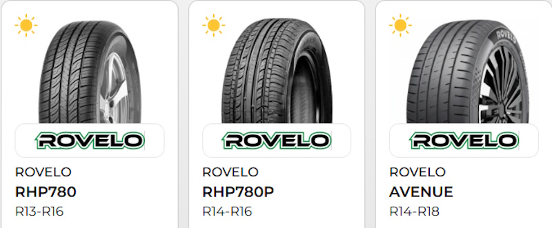 Выбор летних шин rovelo